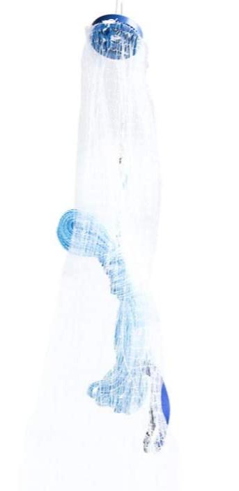 Cast Net 4ft/6ft/8ft/10ft/12ft Radius 3/8'' Mesh Size Bag & Real Lead Sinker, Monofilament Nylon Net