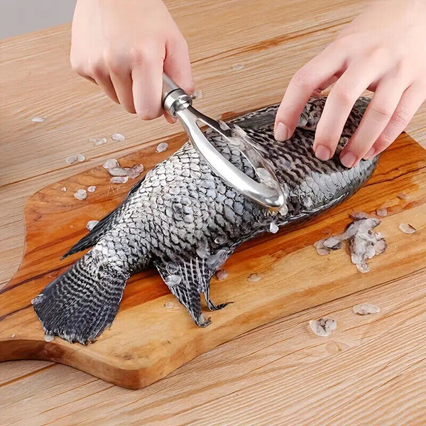 1pc Stainless Steel Fish Scaler - Perfect For Cleaning Fish & Scrapping Scale