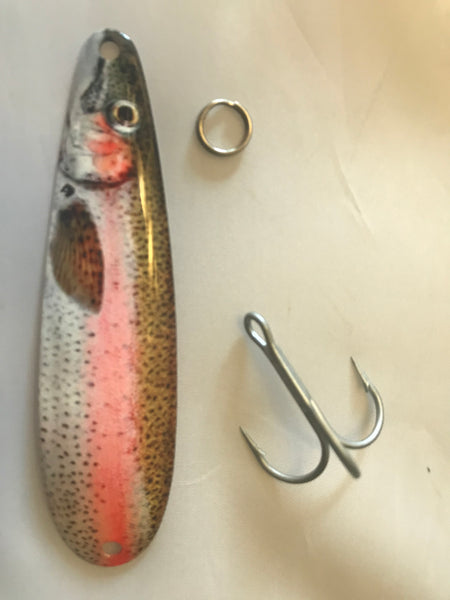 Rainbow trout image copper fishing spoon for trolling