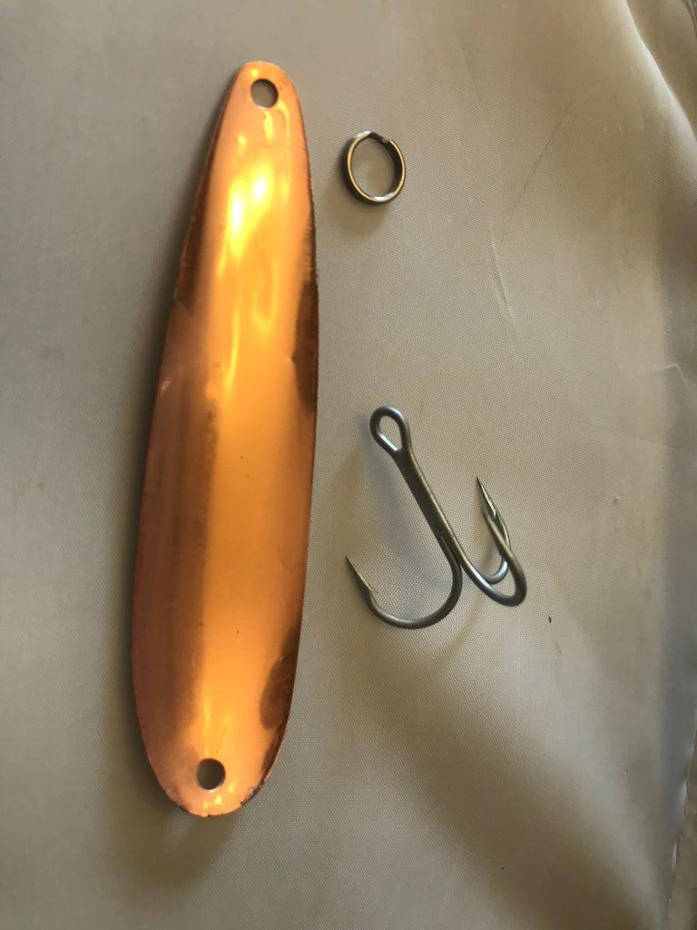 Rainbow trout image copper fishing spoon for trolling – Walleyecenter