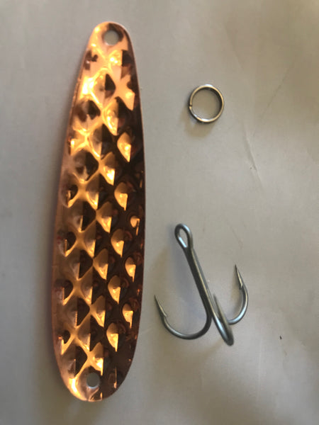 DIAM FISHING SPOON COPPER WITH RAINBOW FOR TROLLING