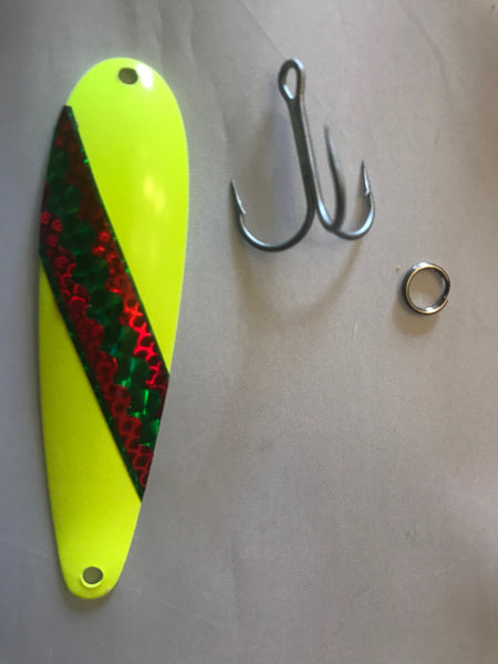 YELLOW FLASH FISHING SPOON FOR TROLLING
